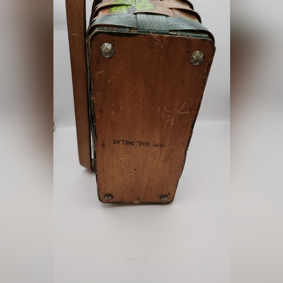 Vintage Gary Gail Dallas Wooden Purse 9 X 9.5 X 5.5 - Picture 7 of 16